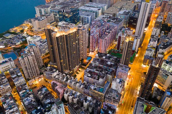 香港观景台 2019年5月10日 香港夜景 — 图库照片