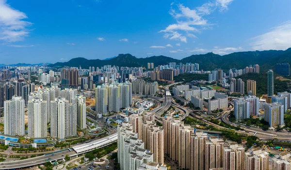 九龍湾 2019年5月12日 香港市街の航空写真 — ストック写真