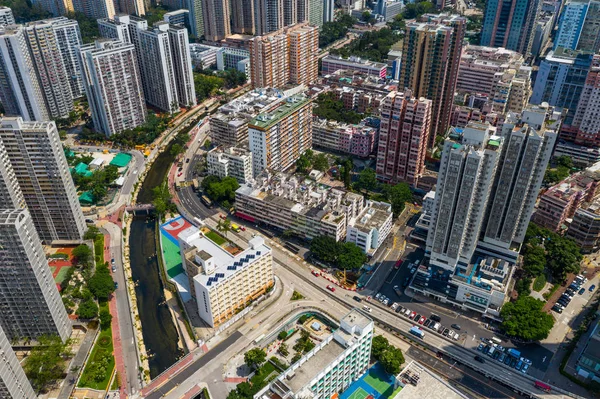 Wong Tai Sin Hong Kong Maja 2019 Widok Lotu Ptaka — Zdjęcie stockowe