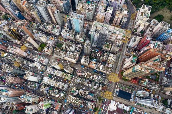 Mong Kok Hong Kong Mayo 2019 Vista Aérea Ciudad Hong — Foto de Stock