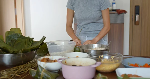 Boulettes Riz Maison Pour Festival Bateau Dragon — Photo