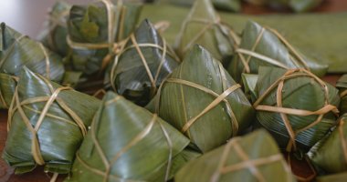 Ejderha tekne festivali için Geleneksel Pirinç köfte, evde ev yapımı