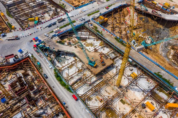 香港启德 2019年5月12日 香港建筑工地的顶景 — 图库照片