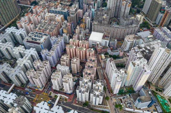 フンホム 2019年5月15日 香港のダウンタウンのトップビュー — ストック写真