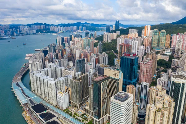 Central Hong Kong June 2019 Aerial View Hong Kong City — Stock Photo, Image