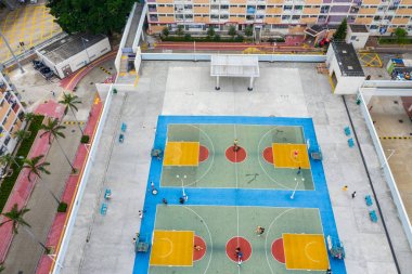 Choi Hung, Hong Kong - 16 Mayıs 2019: Choi Hung Estate'in en iyi görünümü