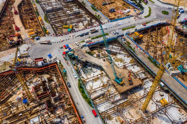 カイタク 2019年5月12日 香港建設現場のトップビュー — ストック写真