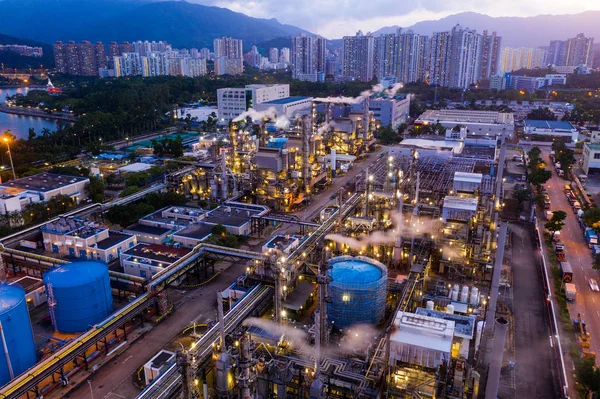 Tai Гонконг Травня 2019 Вид Гонконг Заводу Промислового Заводу Нічний — стокове фото