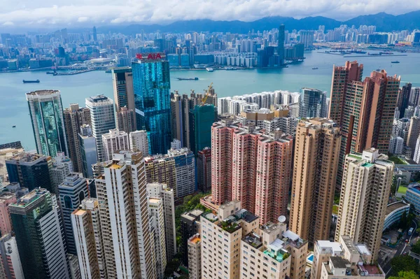 North Point Hongkong Czerwca 2019 Widok Góry Centrum Hongkongu — Zdjęcie stockowe