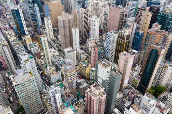 Central Χονγκ Κονγκ Απριλίου 2019 Κορυφή Κάτω Όψη Της Πόλης — Φωτογραφία Αρχείου