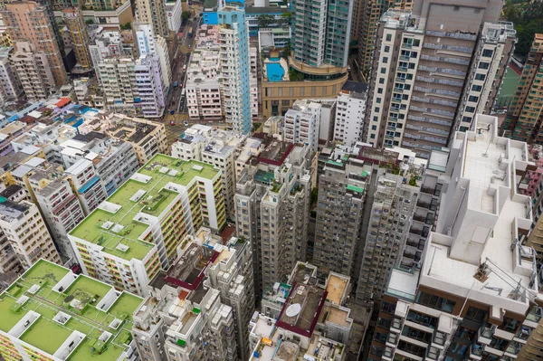 Kwa Wan Hong Kong Mayıs 2019 Hong Kong Şehrinin Havadan — Stok fotoğraf