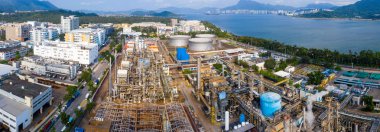 Tai Po, Hong Kong - 19 Mayıs 2019: Tai Po Sanayi bölgesi