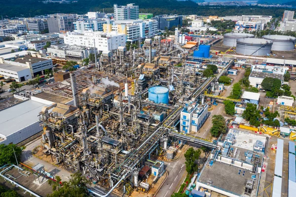 香港大埔 2019年5月19日 香港工业厂房的顶景 — 图库照片