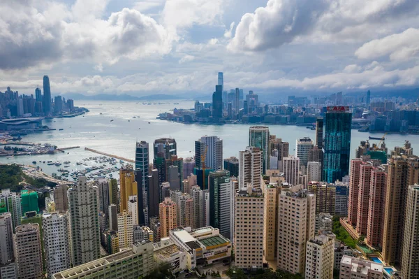 Nordpunkt Hongkong Juni 2019 Ansicht Der Insel Hongkong Von Oben — Stockfoto