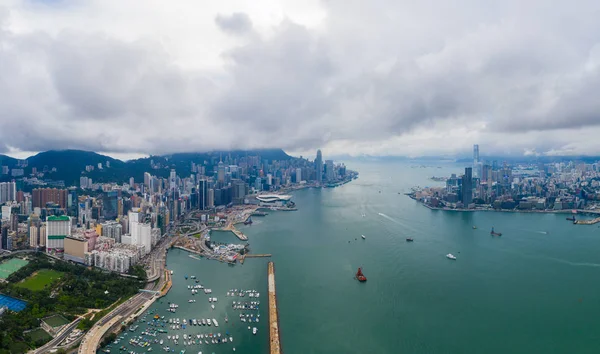 Causeway Bay Hong Kong Június 2019 Felülnézet Hong Kong Sziget — Stock Fotó