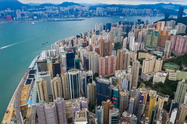 Козуэй Бей Гонконг Июня 2019 Года Вид Торговый Район Гонконга — стоковое фото