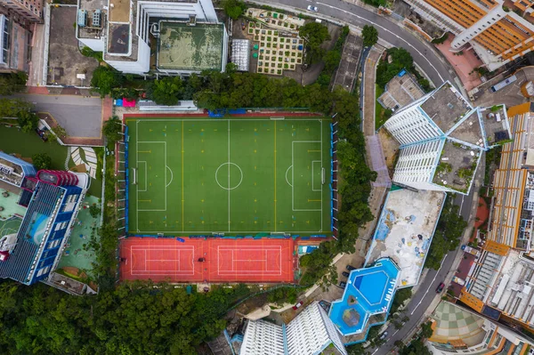North Point Hong Kong Junio 2019 Vista Superior Cancha Fútbol —  Fotos de Stock