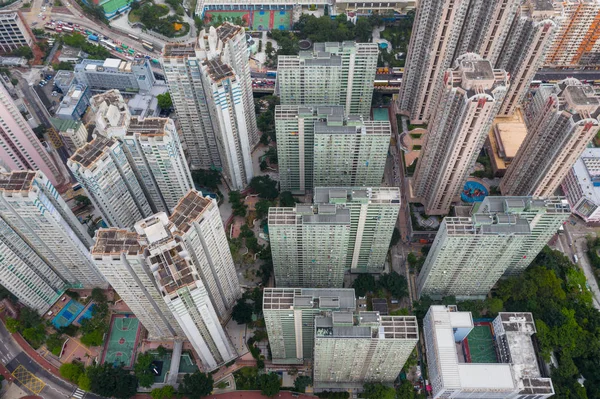 Lok Hong Kong May 2019 Top View Residential District Hong — Stock Photo, Image