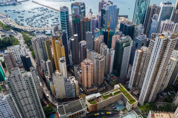 North Point Hong Kong Czerwca 2019 Widok Góry Wyspę Hongkong — Zdjęcie stockowe