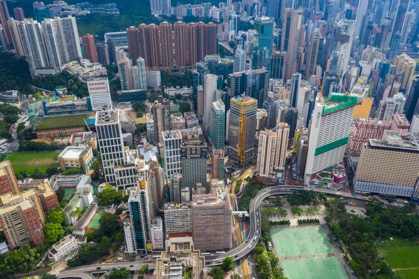 Tin Hau Hongkong Czerwca 2019 Widok Lotu Ptaka Miasto Hongkong — Zdjęcie stockowe