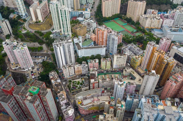 Kwun Tong Hong Kong Juni 2019 Luftaufnahme Der Innenstadt Von — Stockfoto