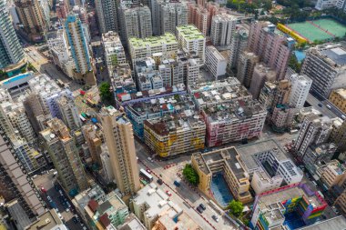 To Kwa Wan, Hong Kong - 17 Mayıs 2019: Hong Kong şehrinin en iyi görünümü