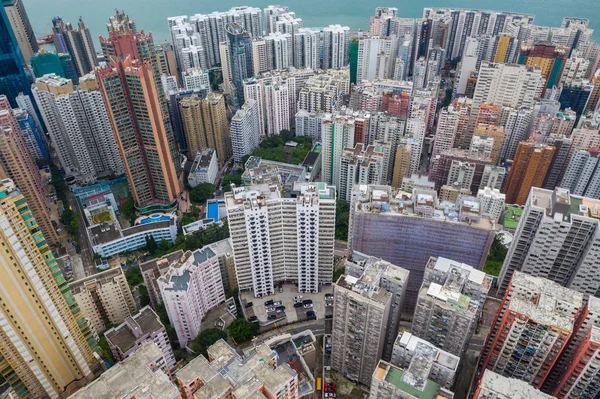 North Point Hong Kong Junio 2019 Vista Superior Del Edificio —  Fotos de Stock