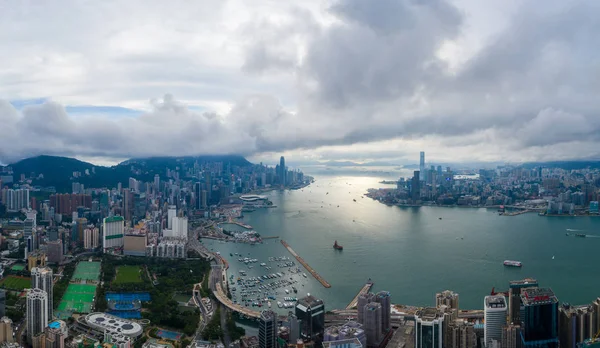 Hong Kong Junho 2019 Vista Superior Cidade Hong Kong — Fotografia de Stock