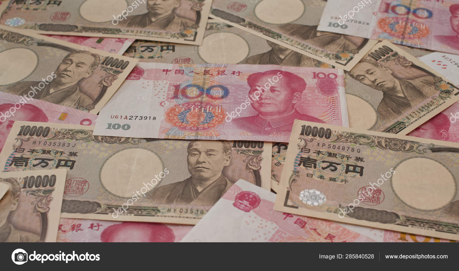 Japanese Yen Chinese Rmb — Stock Photo © leungchopan #285840528