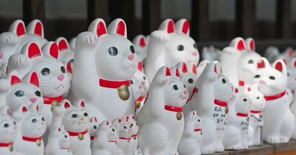 Βωμός Του Γκογκούτζι Πολλά Αγάλματα Γάτας — Φωτογραφία Αρχείου