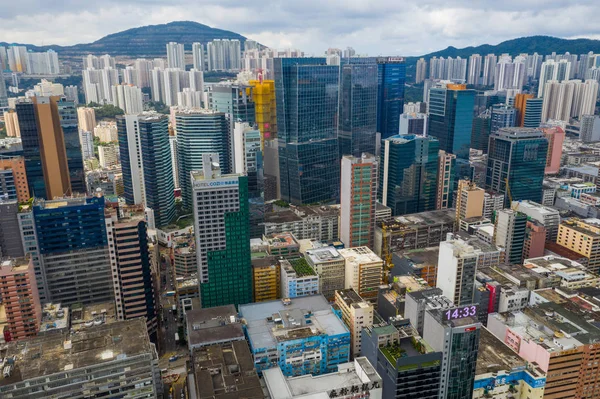 Kwun Tong, Hong Kong - 02 Haziran 2019: Hong Kong şehrinin en iyi görünümü