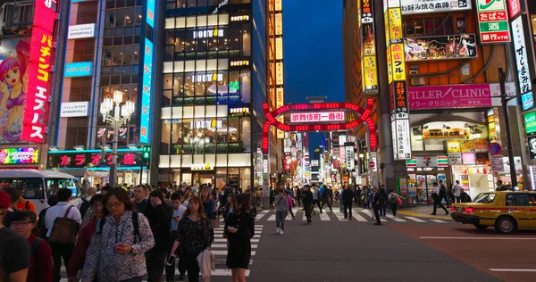 Tóquio Japão Junho 2019 Distrito Shinjuku Cidade Tóquio Noite — Fotografia de Stock