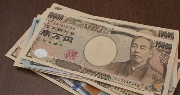 Stack Usd Japanese Yen — Stock Photo, Image