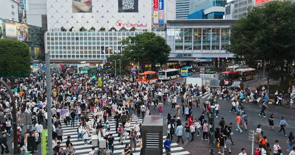 Tóquio Japão Junho 2019 Cruz Shibuya Cidade Tóquio — Fotografia de Stock