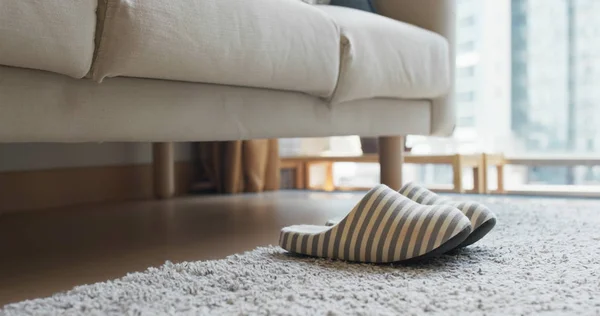 Soft Slippers Carpet Home — Stock Photo, Image