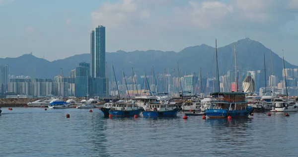 Causeway Bay Hong Kong July 2019 Hong Kong Harbor Typhoon — Stock Photo, Image