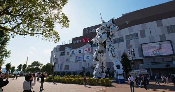 Tóquio Japão Junho 2019 Estátua Robô Unicórnio Gundam Odaiba — Fotografia de Stock