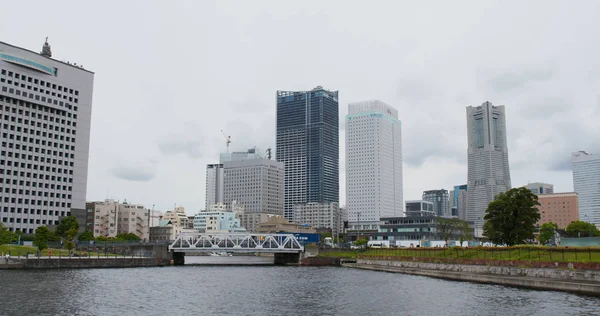 Yokohama Japan Juli 2019 Yokohama City Bay Bij Zonsondergang — Stockfoto