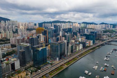 Kowloon Bay, Hong Kong - 02 Haziran, 2019: Hong Kong şehri