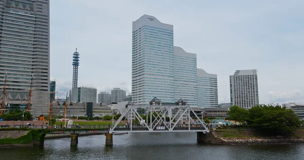 Jokohama Japonsko Červenec 2019 Zátoka Města Jokohama Při Západu Slunce — Stock fotografie