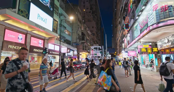 Causeway Bay Hongkong Juli 2019 Straße Hongkong Stadt Abend — Stockfoto