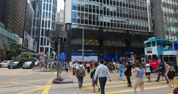 Central Hong Kong July 2019 Hong Kong City Street — Stock Photo, Image