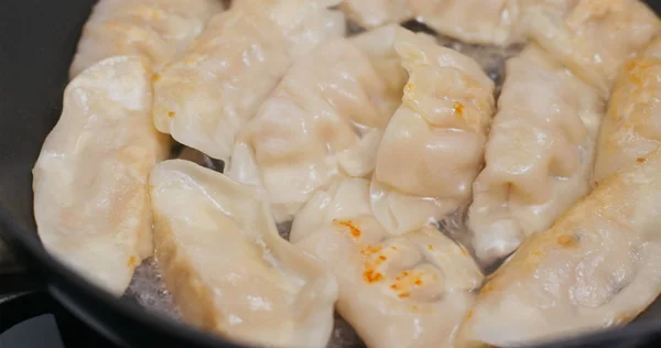 Fry Meat Dumplings Home — Stock Photo, Image