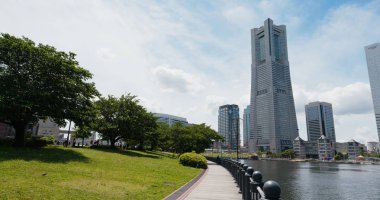 Yokohama, Japonya - 30 Haziran 2019: Yokohama Şehri 