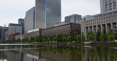 Tokyo, Japonya - 29 Haziran 2019: Tokyo iş bölgesi 