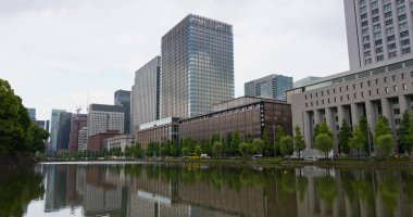 Tokyo, Japonya - 29 Haziran 2019: Tokyo iş bölgesi 