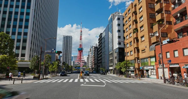 Tokio Japan Juni 2019 Tokiotoren Stad — Stockfoto