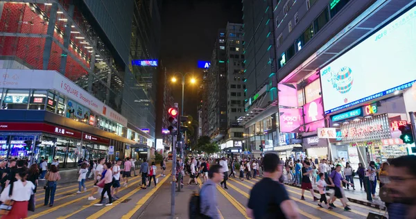 Tsim Sha Tsui Hongkong Července 2019 Městská Ulice Noci — Stock fotografie