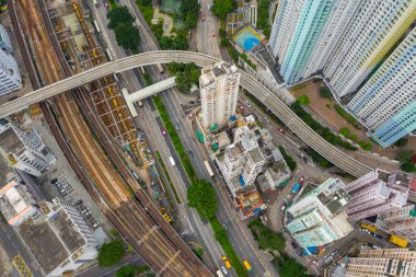 Kowloon Bay, Hong Kong - 02 Haziran, 2019: Hong Kong şehri