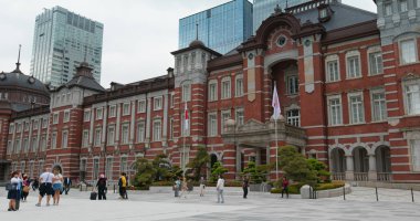 Tokyo, Japonya - 29 Haziran 2019: Tokyo İstasyonu